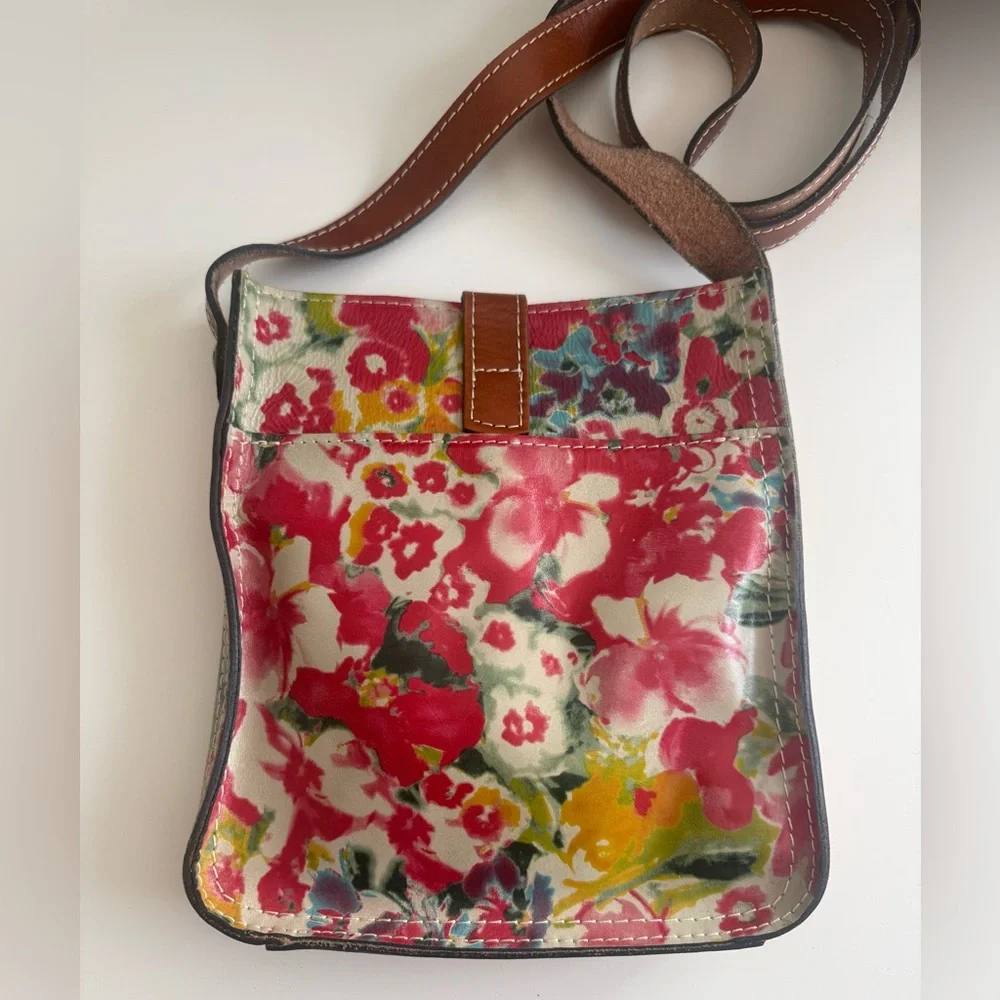 Patricia Nash Venezia Floral Leather Crossbody Bag - Picture 5 of 12